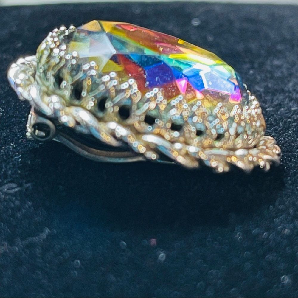 Vintage 1950’s Elsa Schiaparelli Faux Watermelon Tourmaline Clip Earring… - Picture 11 of 17